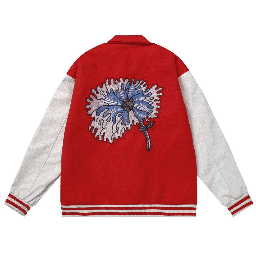 Louis Vuitton Multi-Patches Mixed Leather Varsity Blouson Red - SleekGait