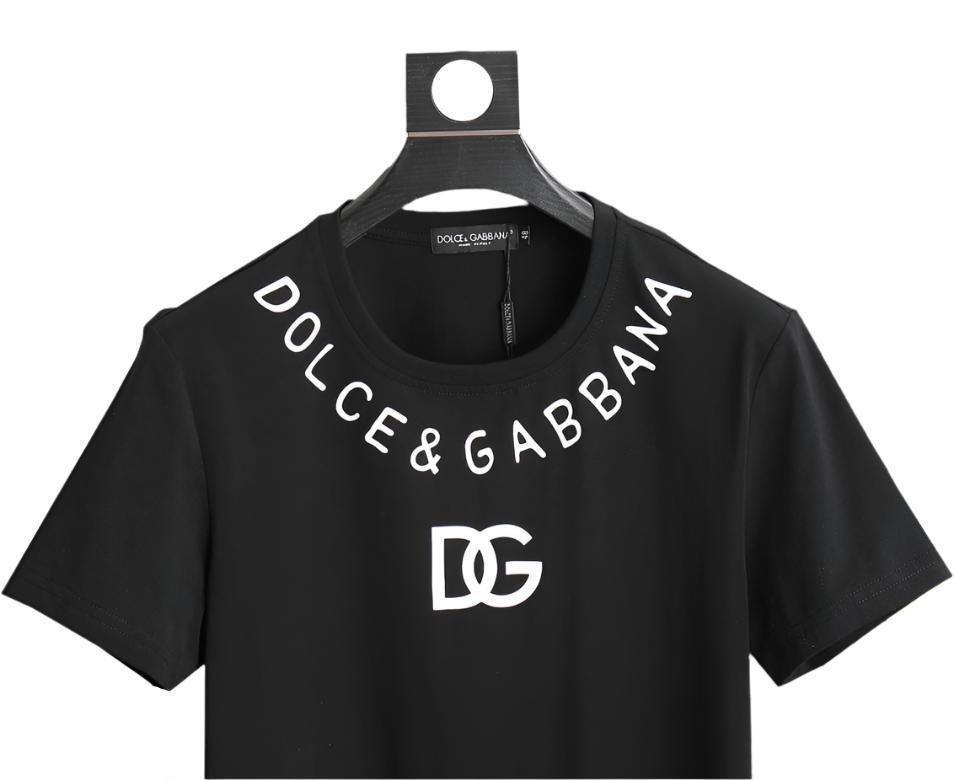 Dolce & Gabbana T-Shirt Without Collar 'Black & White' - SleekGait