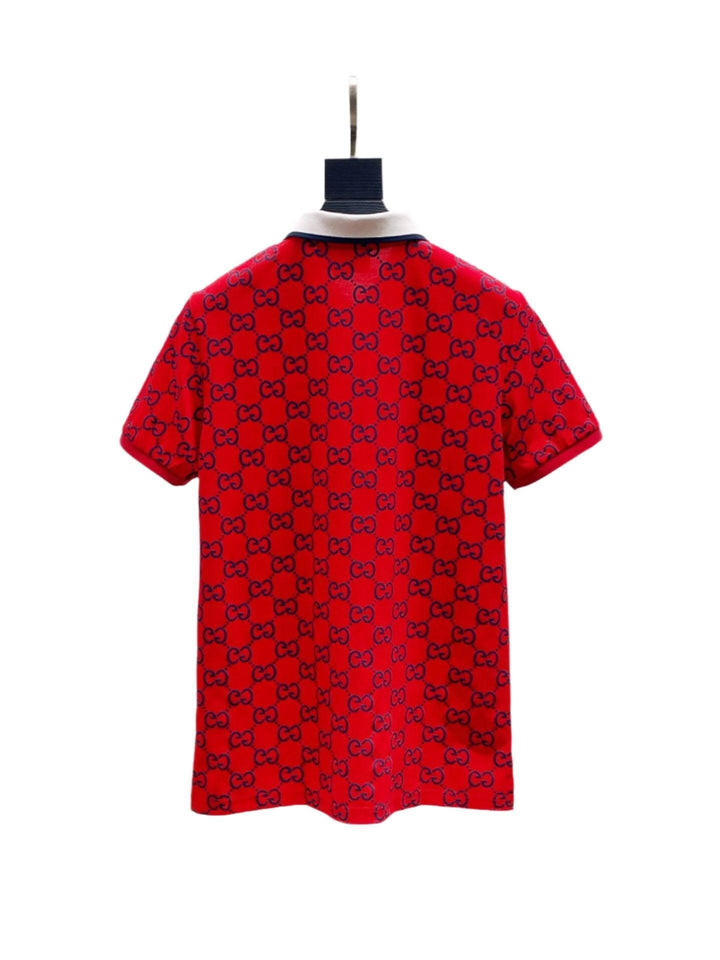 Gucci Red T-shirt with a collar - SleekGait