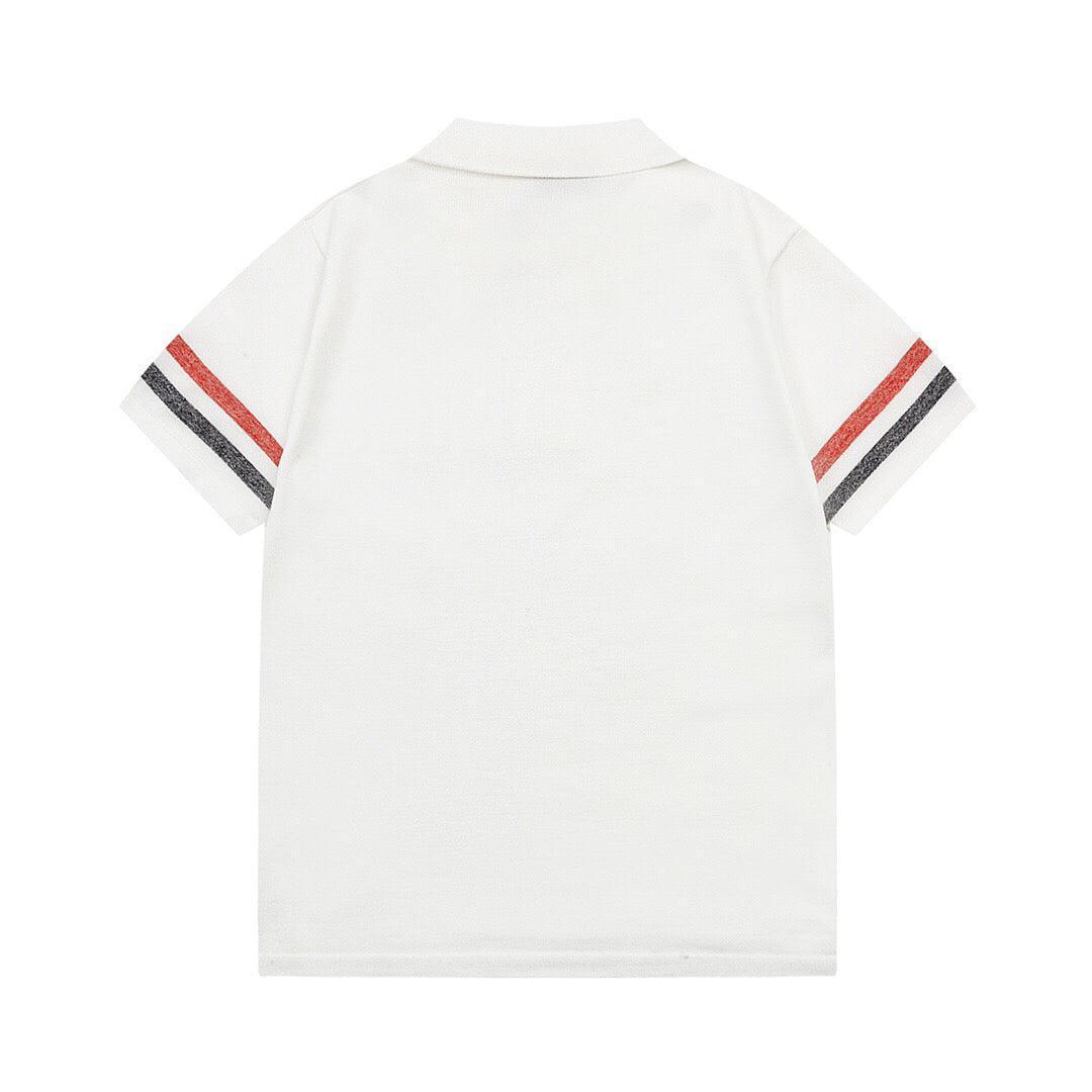 Thom Browne White T-Shirt with Collar - SleekGait