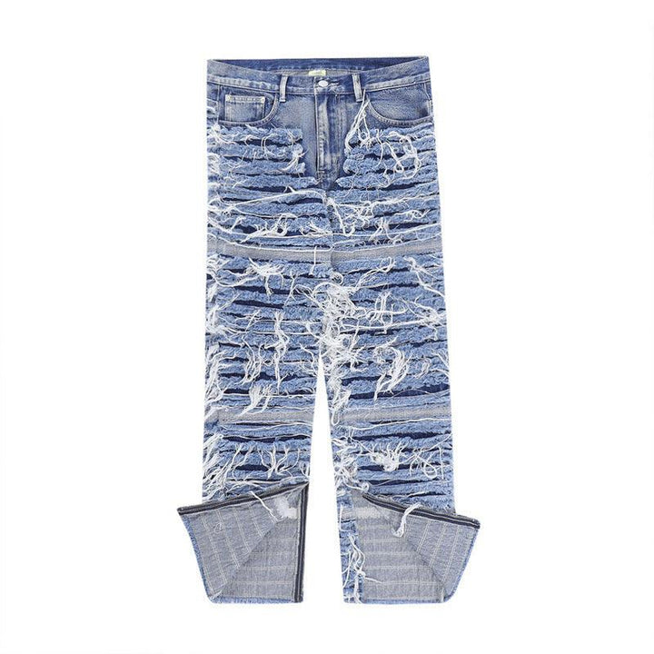 Men's Fashion Washed Old - Men Fashion Brands Washed Old Three-dimensional Irregular Coat - SleekGait