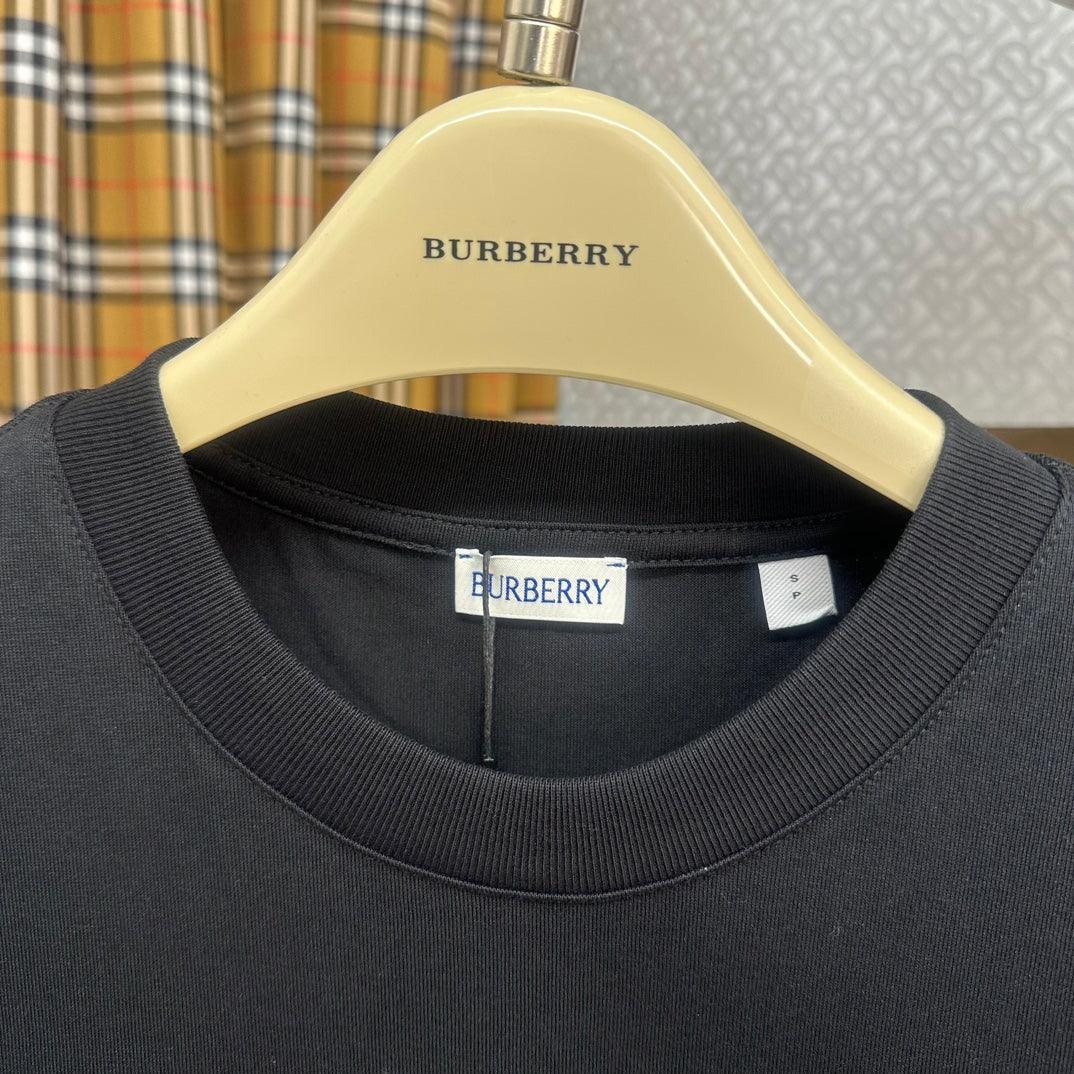 Burberry Black T-Shirt Without Collar - SleekGait