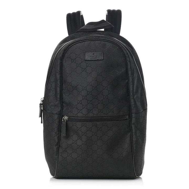 Gucci Nylon Monogram Slim Backpack Black