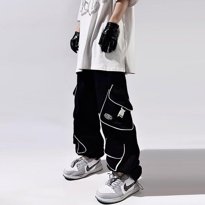 American Style Loose Straight Functional Ankle-tied Sports Trouser - SleekGait