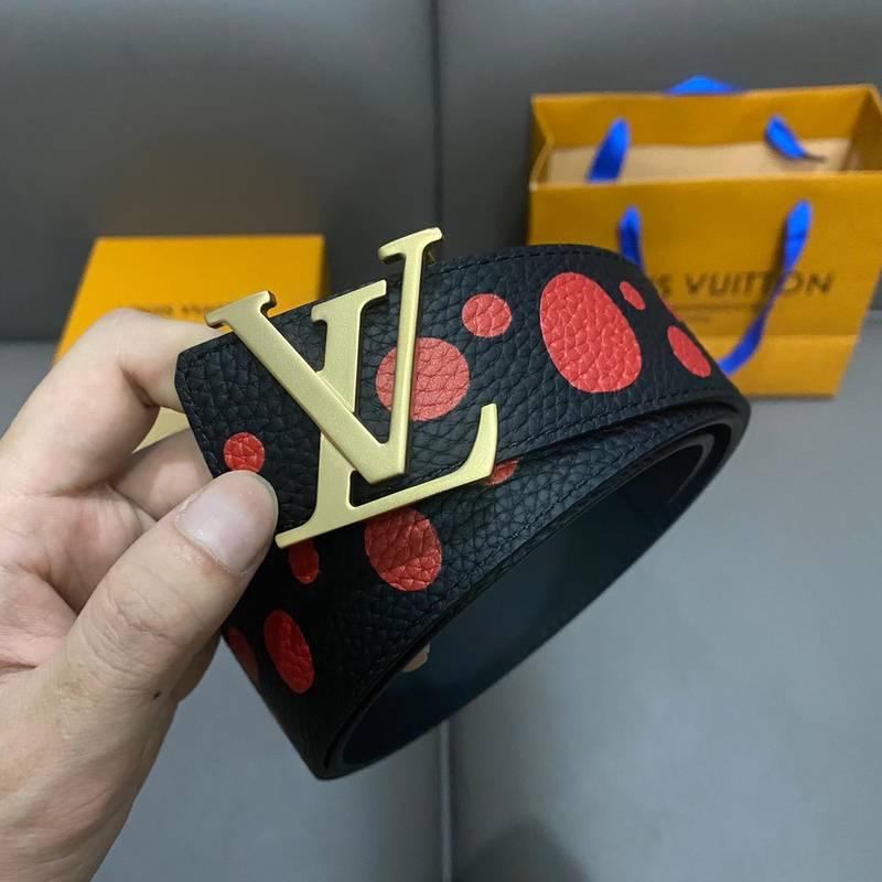 Louis Vuitton x Yayoi Kusama LV Initiales Reversible Infinity Dots Belt Black/Red