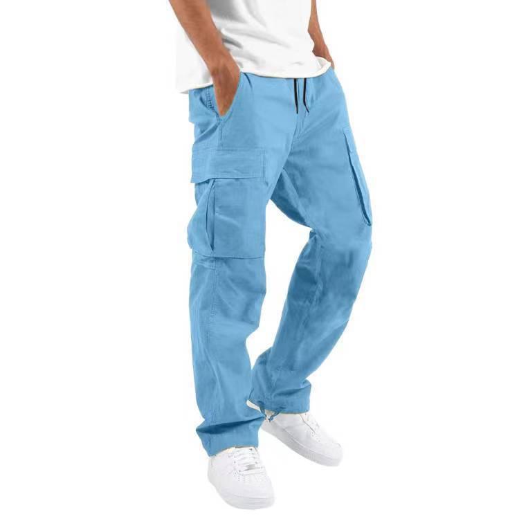 Summer New Men's Overalls Drawstring Multi-pocket Casual Trousers - SleekGait