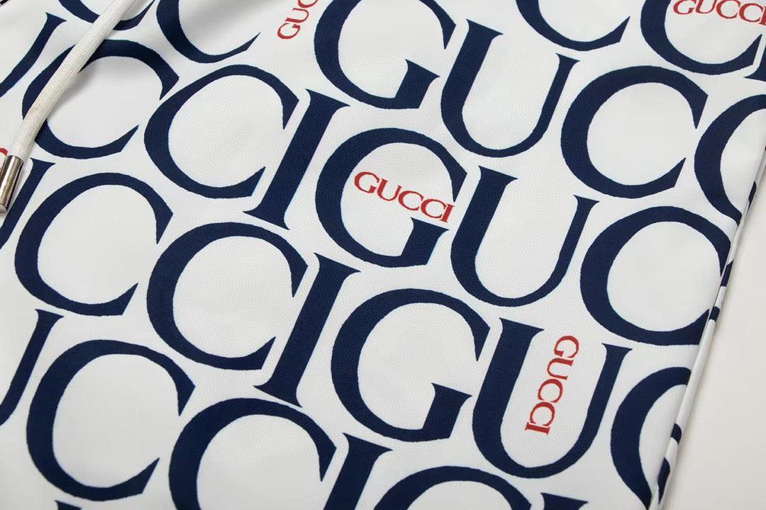 Maxi Gucci Print Fabric Short 'Blue' - SleekGait