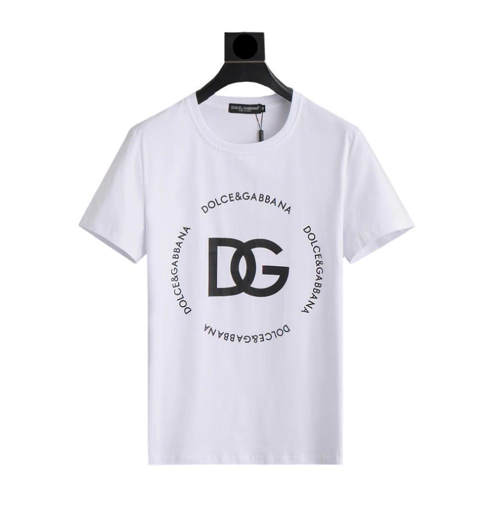 Dolce & Gabbana T-Shirt Without Collar 'White & Black' - SleekGait