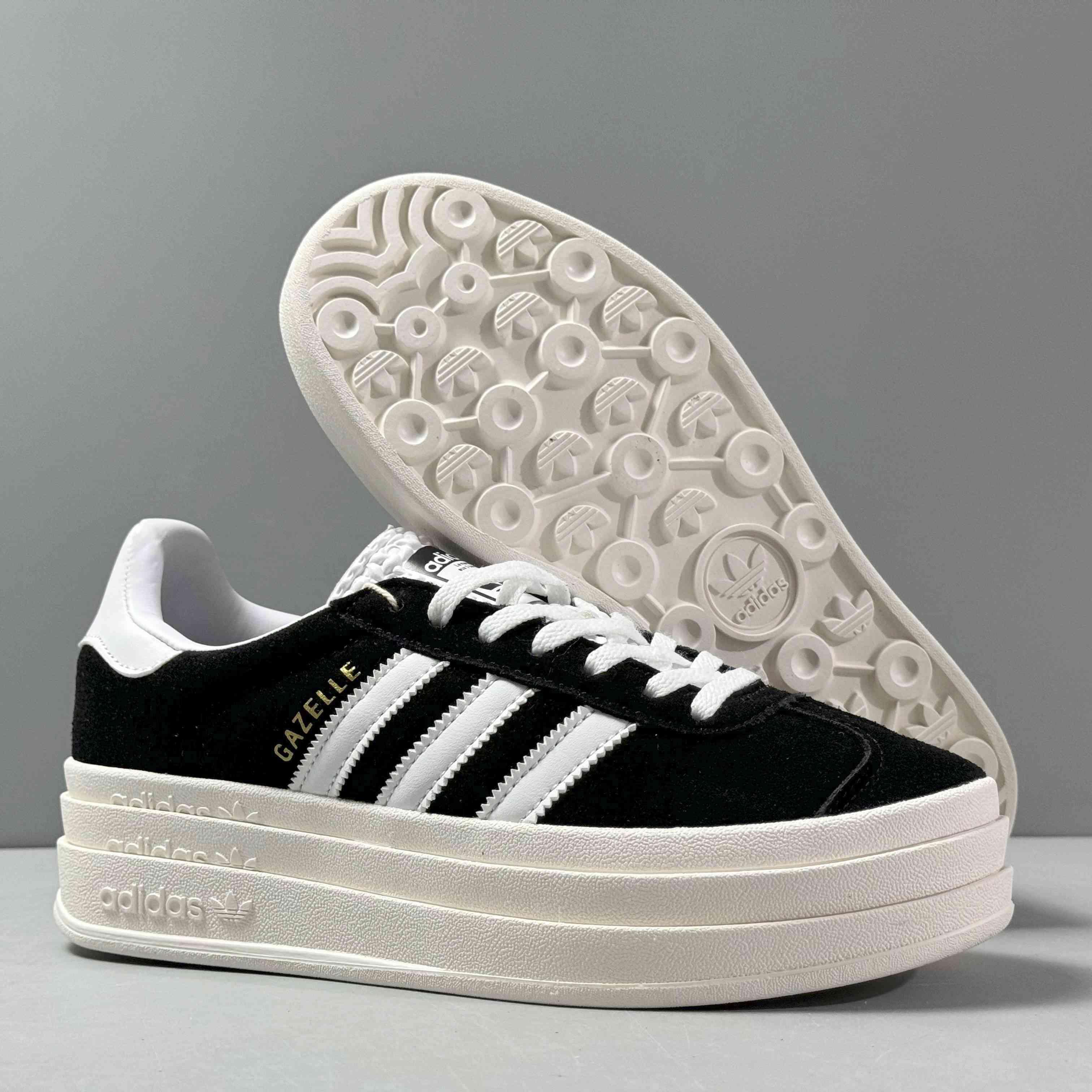 Adidas Originals Gazelle Bold 'Core Black White' - SleekGait