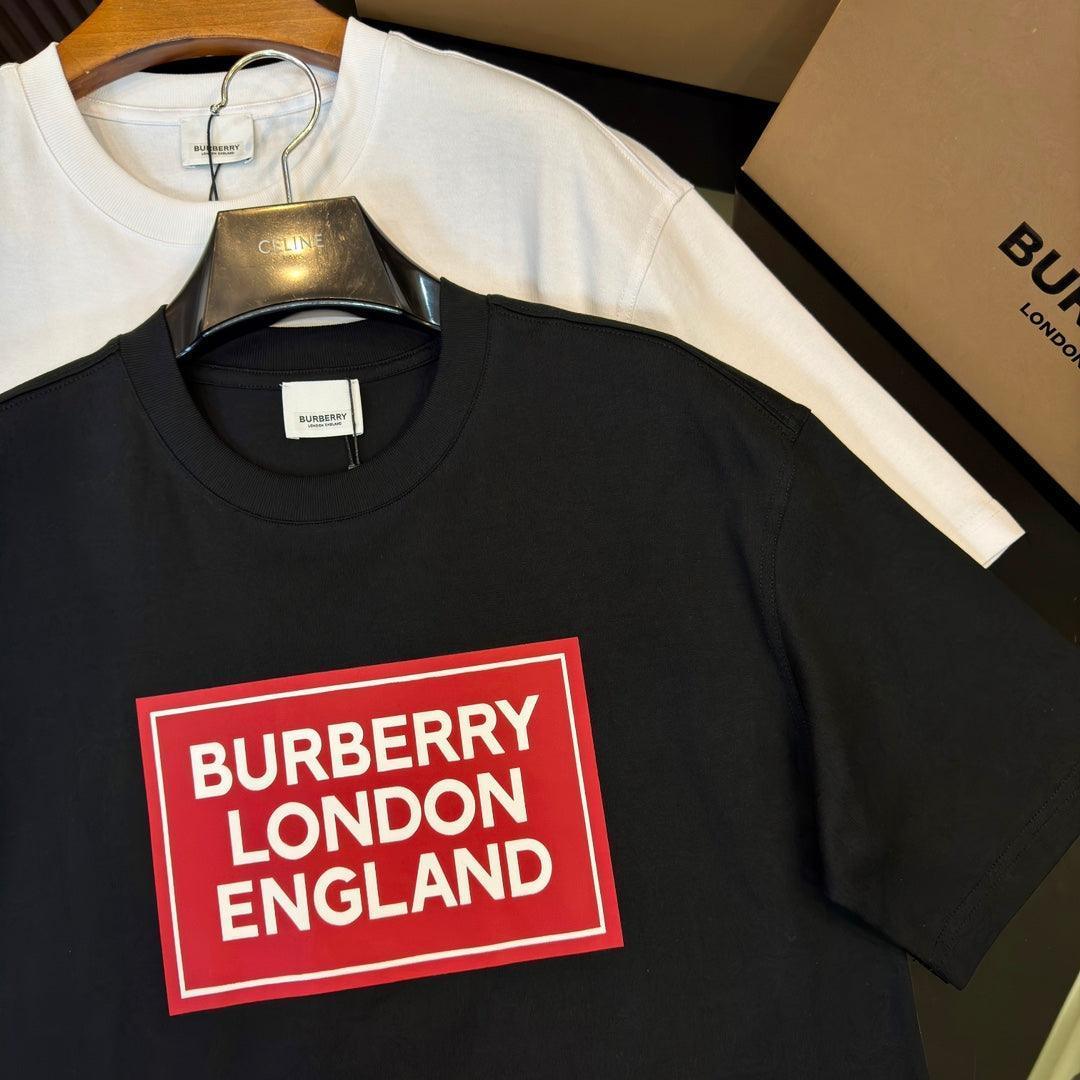 Burberry Black & Red T-Shirt Without Collar - SleekGait