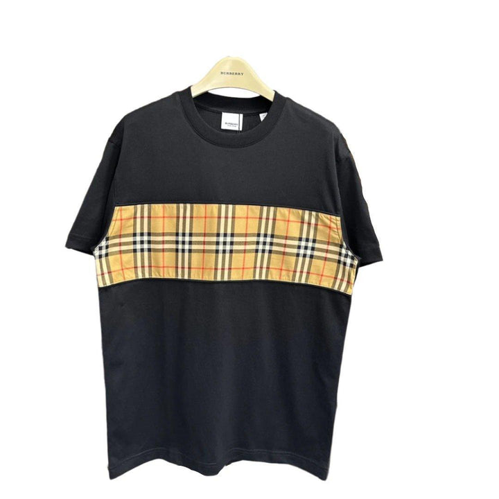 Burberry T-Shirt Without Collar 'Black & Beige' - SleekGait