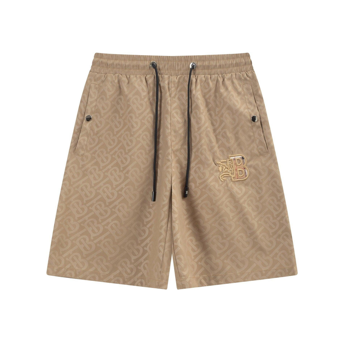 Burberry Men's Striped Cotton Knit Basketball Shorts 'Beige' - SleekGait