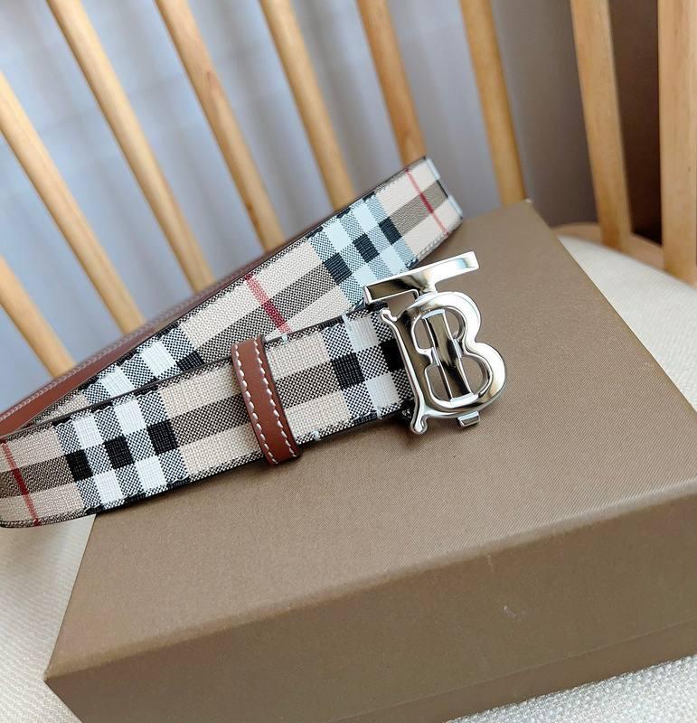 Burberry TB Belt E-Canvas & Leather Vintage - SleekGait