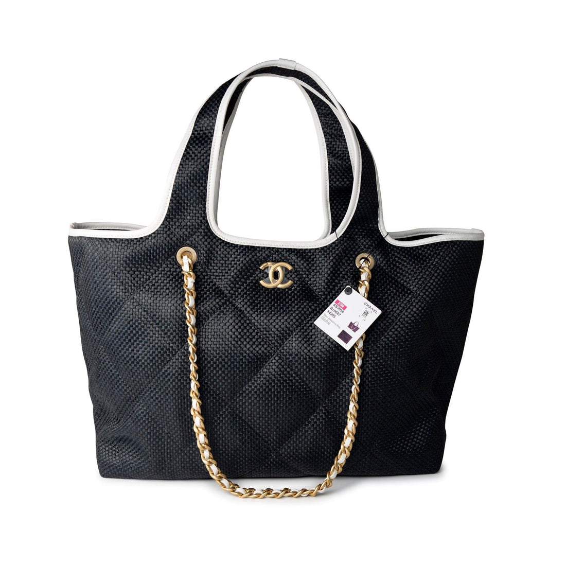 CHANEL 23M Coco Maxi Beach Shopping Tote Black Quilted