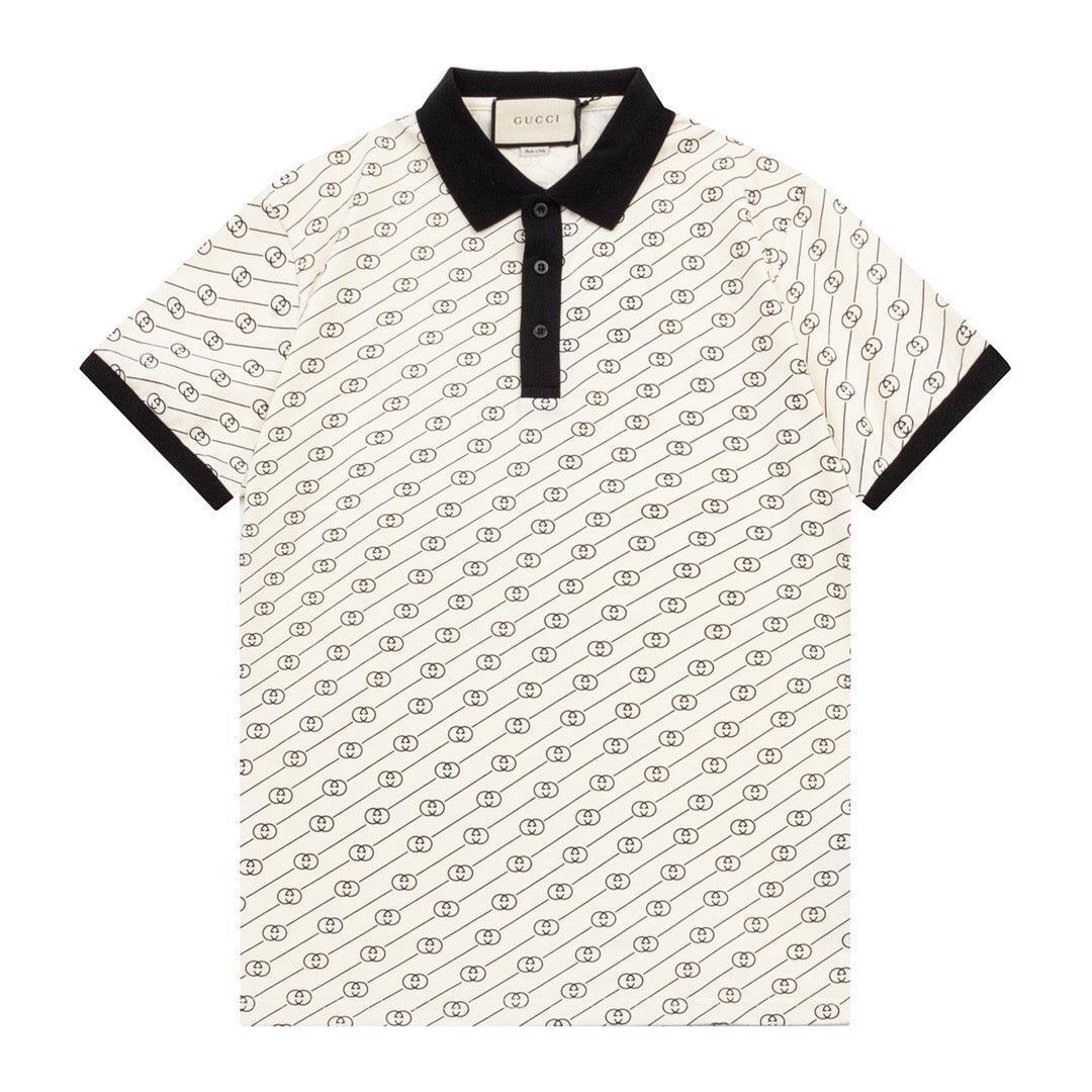 Gucci Light Beige T-shirt with a collar - SleekGait