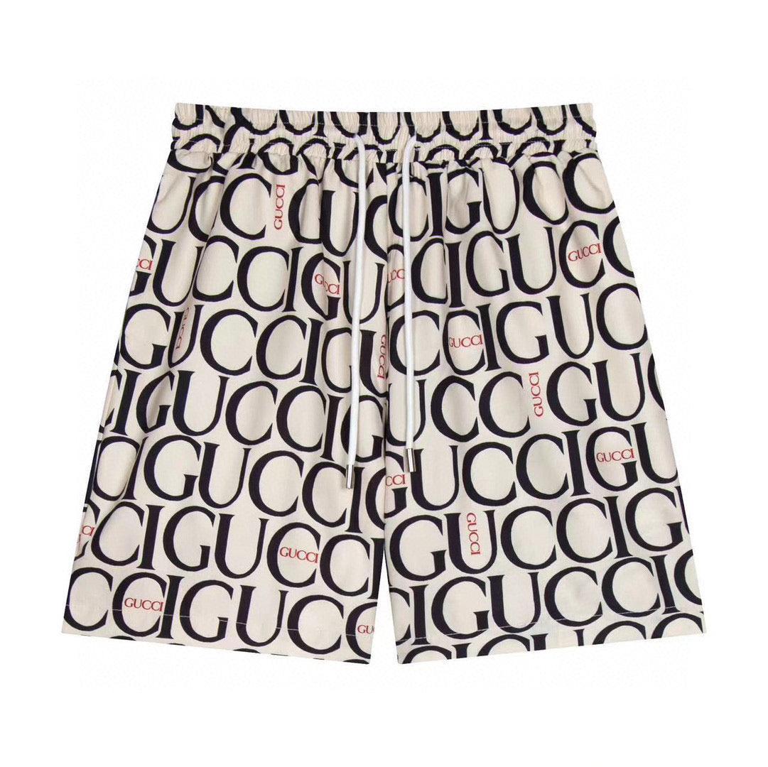 Maxi Gucci Print Fabric Short 'Beige' - SleekGait