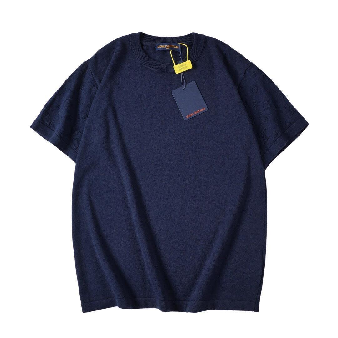 Louis Vuitton T-Shirt Without Collar 'Navy Blue' - SleekGait