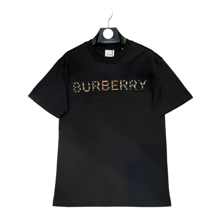 Burberry T-Shirt Without Collar 'Black & Beige' - SleekGait