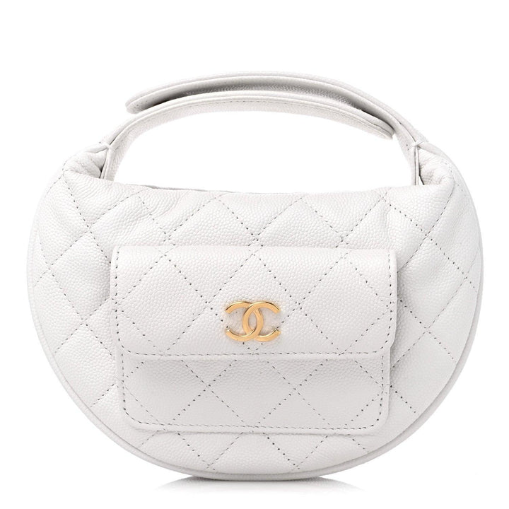 Chanel  Caviar Quilted Polly Pocket Pouch Hobo