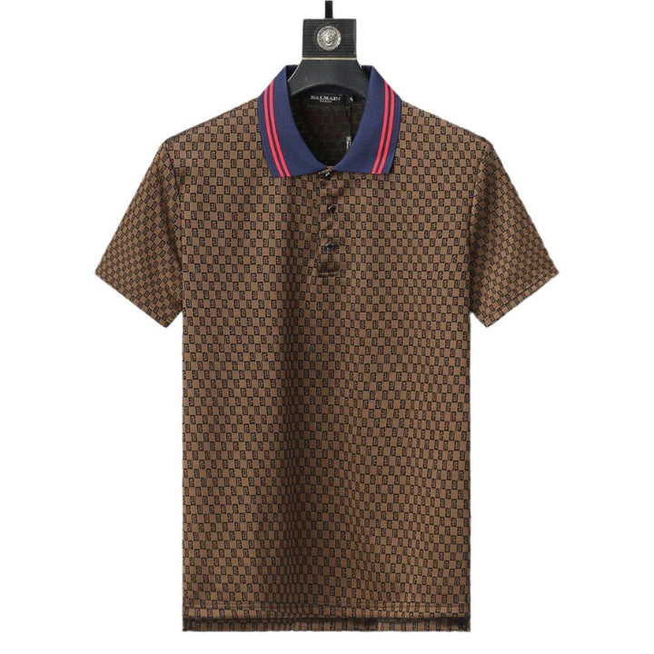 Gucci Brown T-shirt with a collar - SleekGait