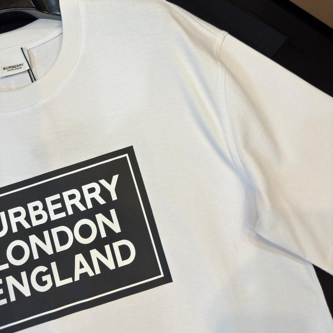 Burberry White T-Shirt Without Collar - SleekGait