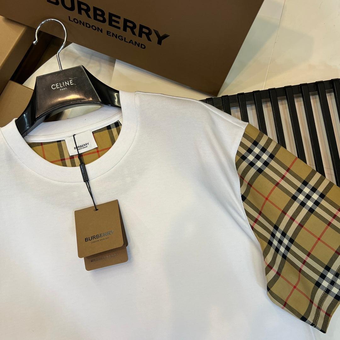 Burberry T-Shirt Without Collar 'White & Beige' - SleekGait