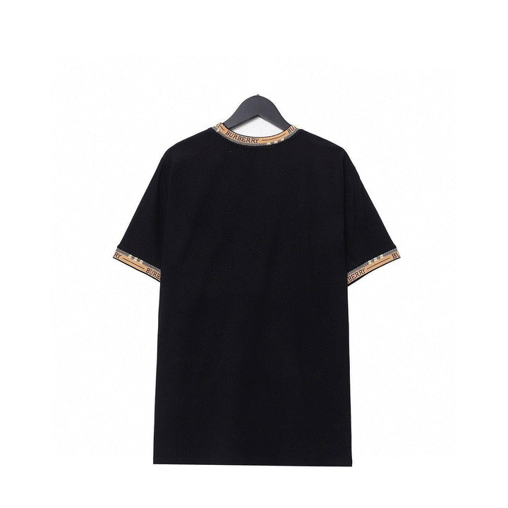 Burberry T-Shirt Without Collar 'Black & Beige' - SleekGait