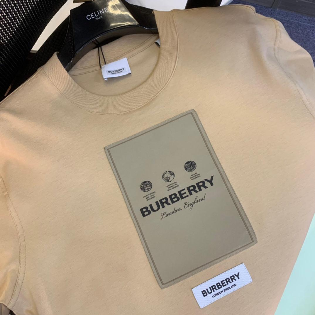 Burberry Beige T-Shirt Without Collar - SleekGait