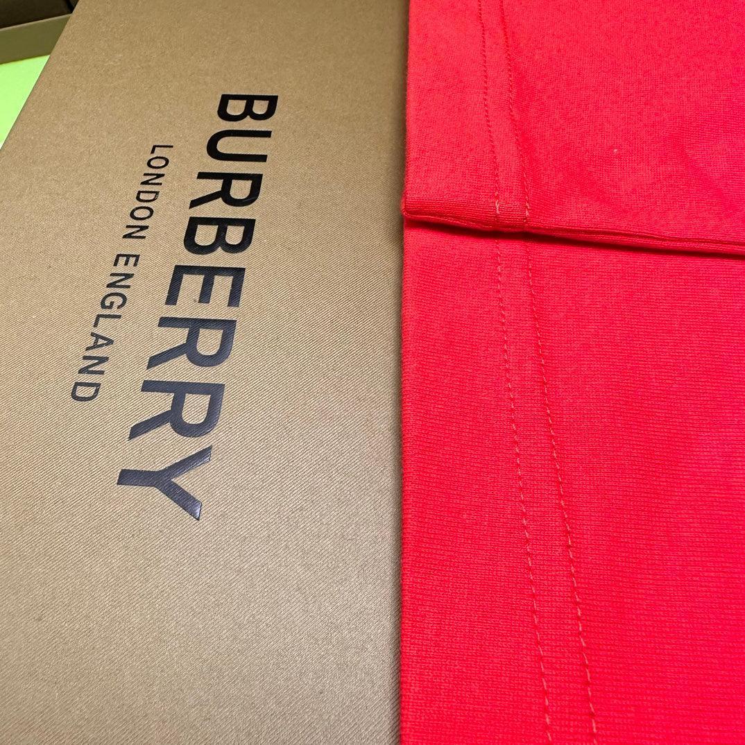 Burberry Red T-Shirt Without Collar - SleekGait