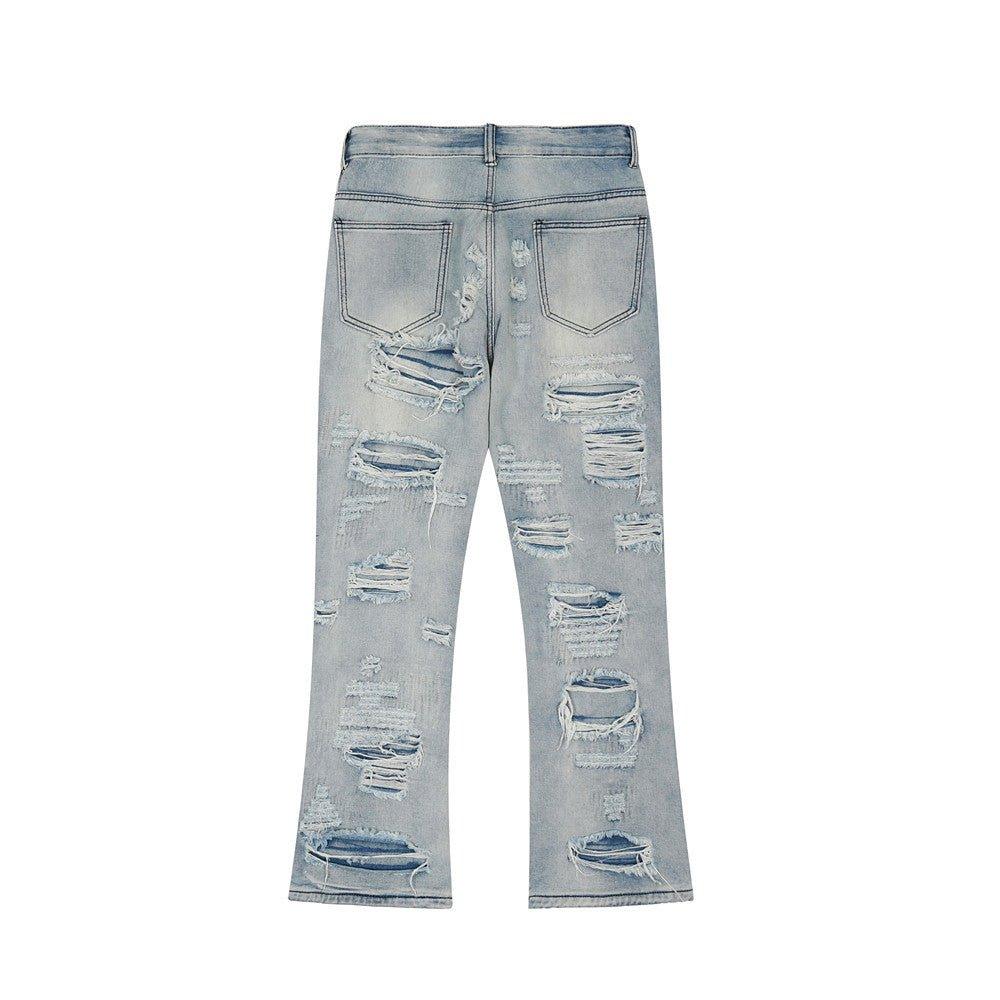 Fashion Flared Washed Jeans Men - SleekGait