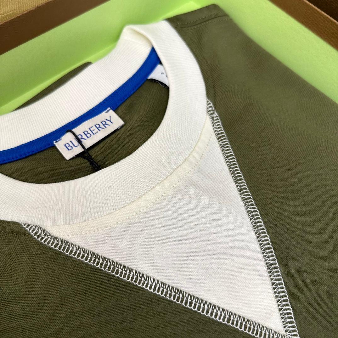 Burberry T-Shirt Without Collar 'Green & White' - SleekGait