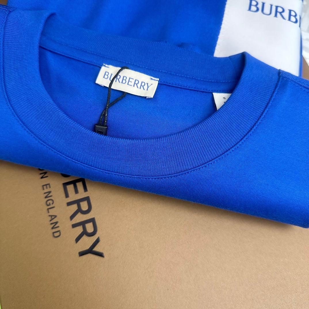 Burberry Blue T-Shirt Without Collar - SleekGait