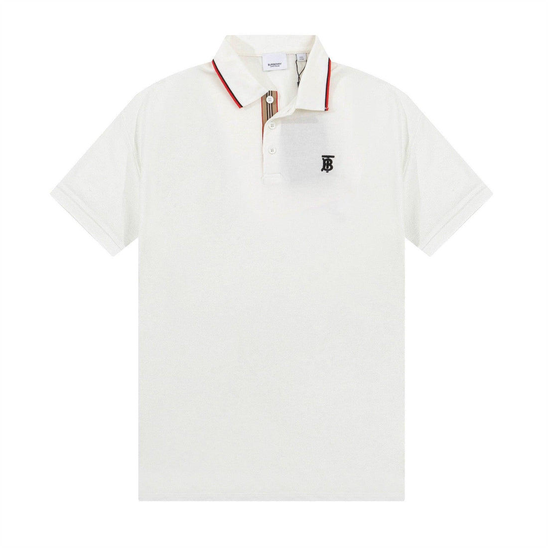 Burberry White T-Shirt With Collar - SleekGait