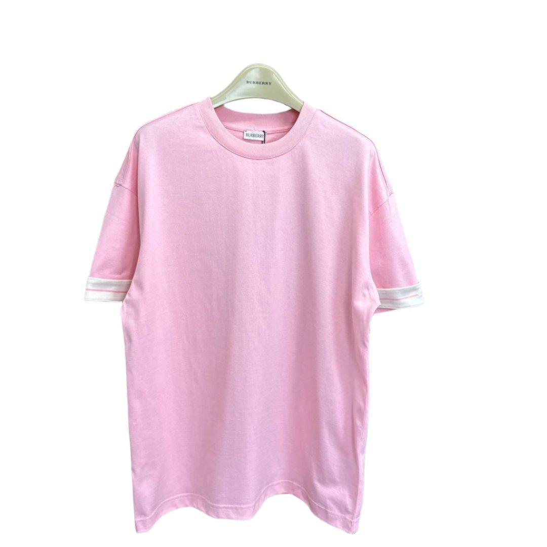 Burberry Pink T-Shirt Without Collar - SleekGait