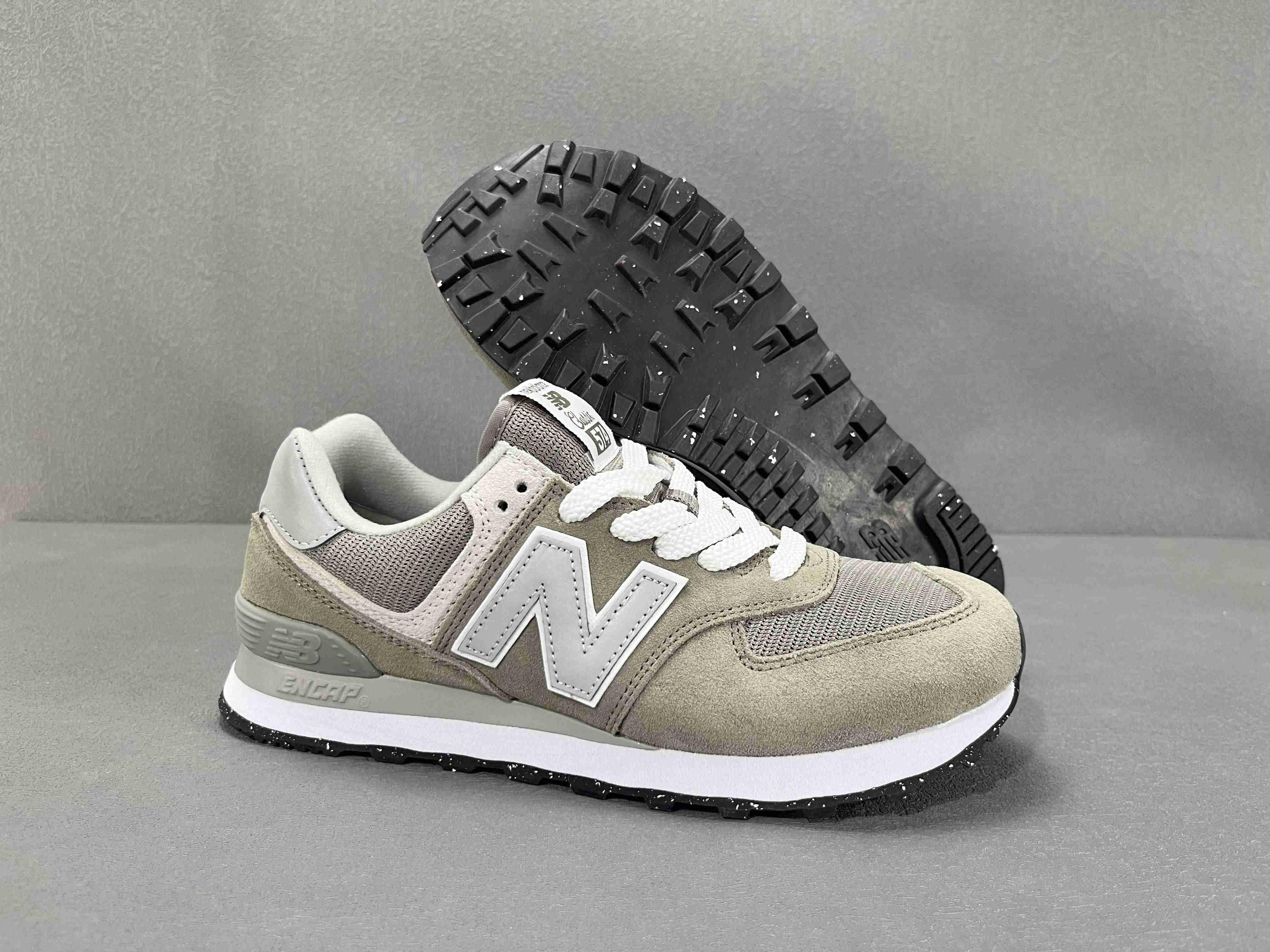 New Balance 574 Grey White - SleekGait