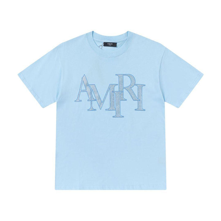 Amiri Sky Blue T-Shirt Without Collar - SleekGait