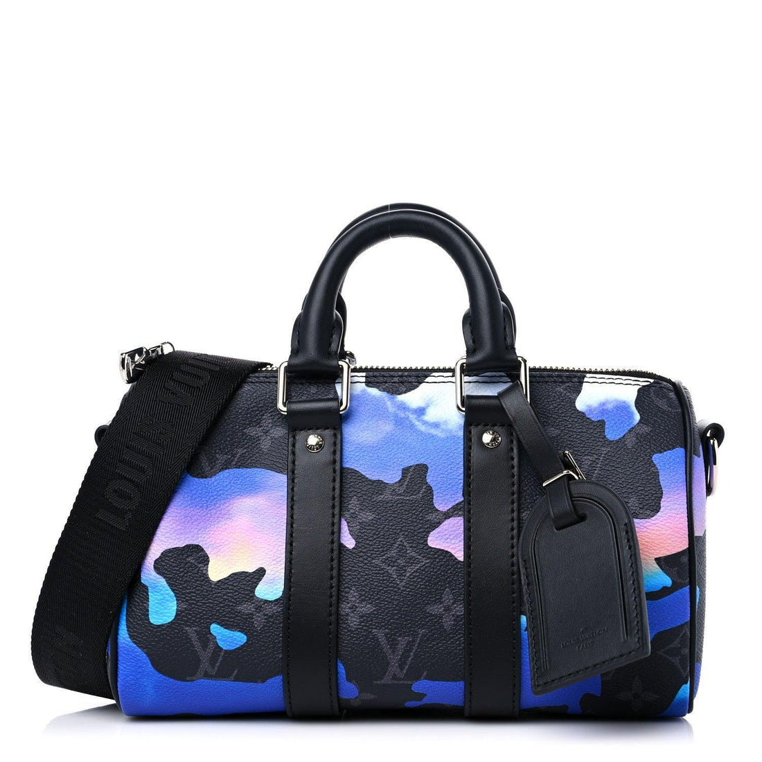 Louis Vuitton Monogram Eclipse LV Graffiti Keepall Bandouliere 25 - SleekGait