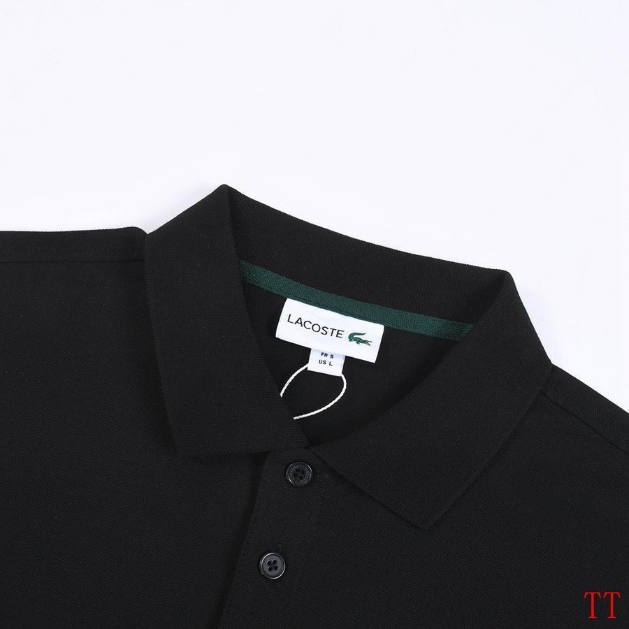 Lacoste Black T-shirt With Collar - SleekGait