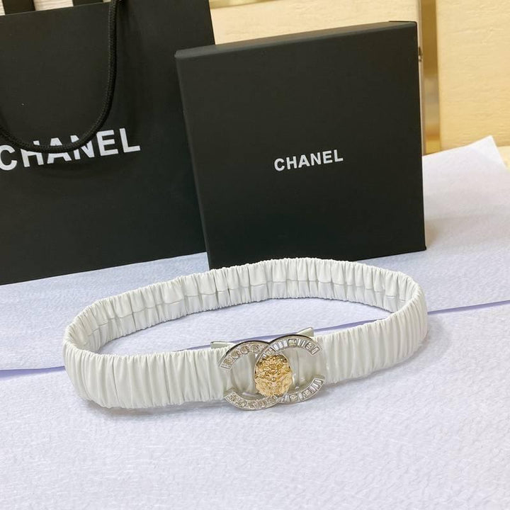 Chanel Leather Women’s Belt 'White' - SleekGait