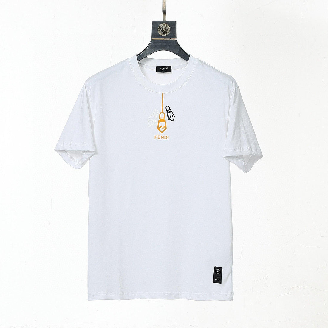 Fendi T-Shirt without Collar 'White' - SleekGait