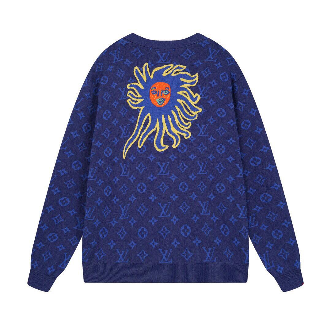 Louis Vuitton Yayoi Kusama Blue Monogram Cardigan - SleekGait