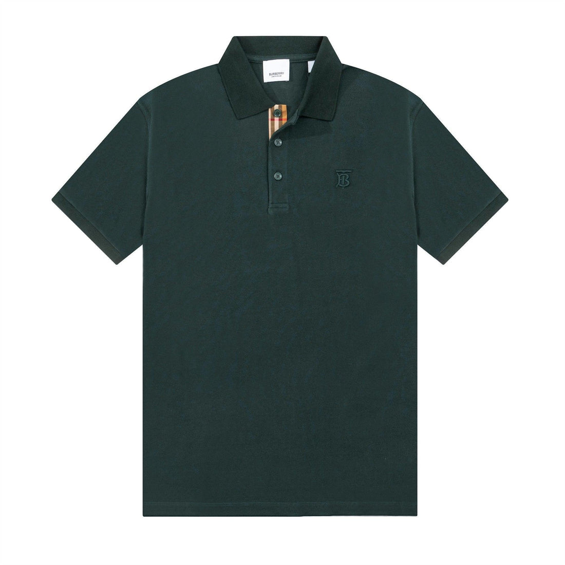 Burberry Dark Green T-Shirt With Collar - SleekGait