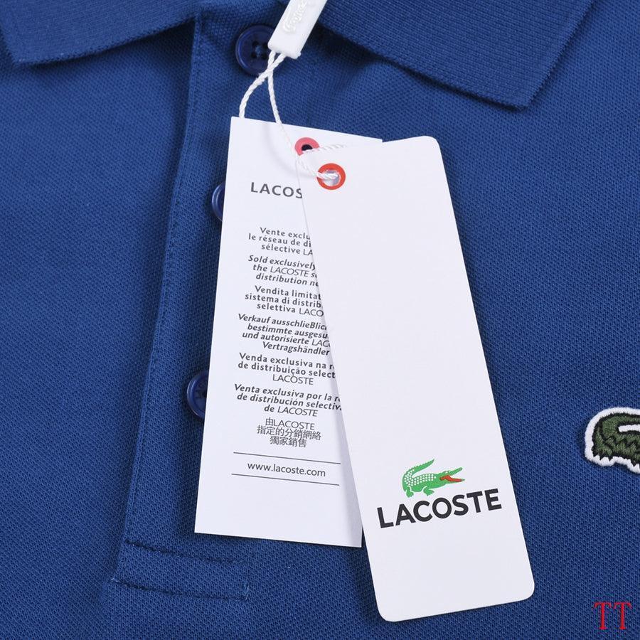 Lacoste Blue T-Shirt with Collar - SleekGait