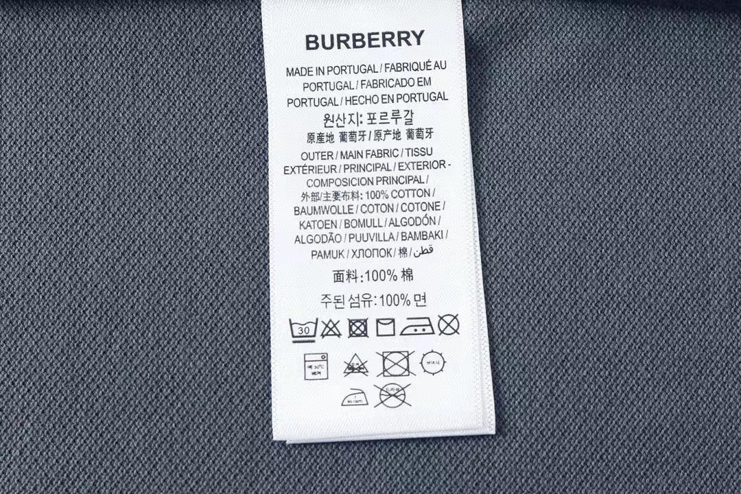 Burberry Dark Grey T-Shirt With Collar - SleekGait