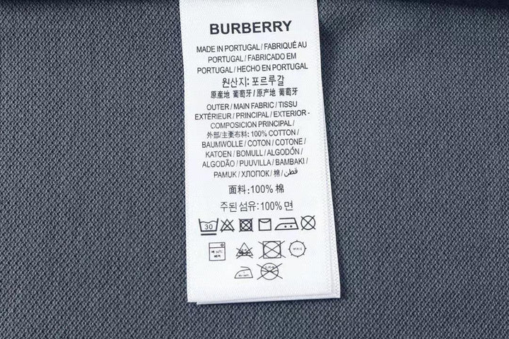 Burberry Dark Grey T-Shirt With Collar - SleekGait