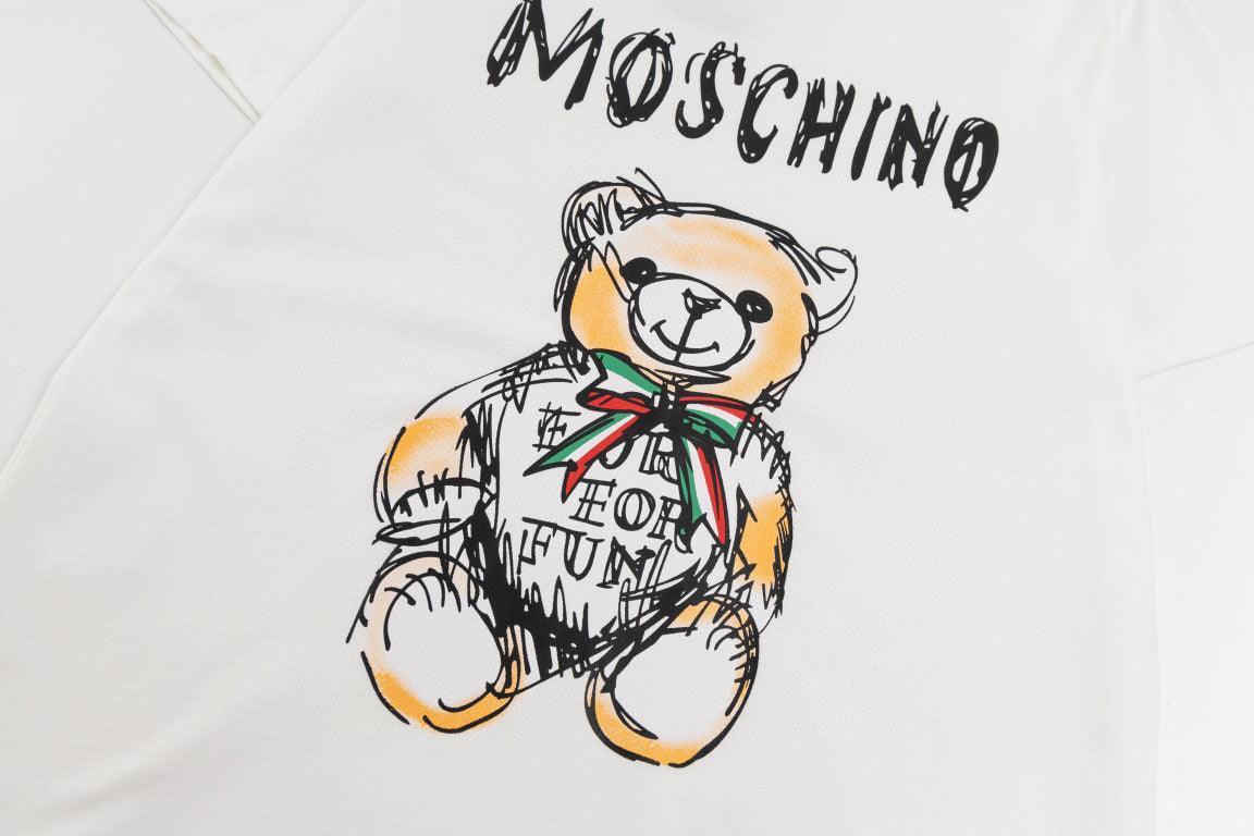 Moschino Teddy Bear T-Shirt Without Collar 'White' - SleekGait