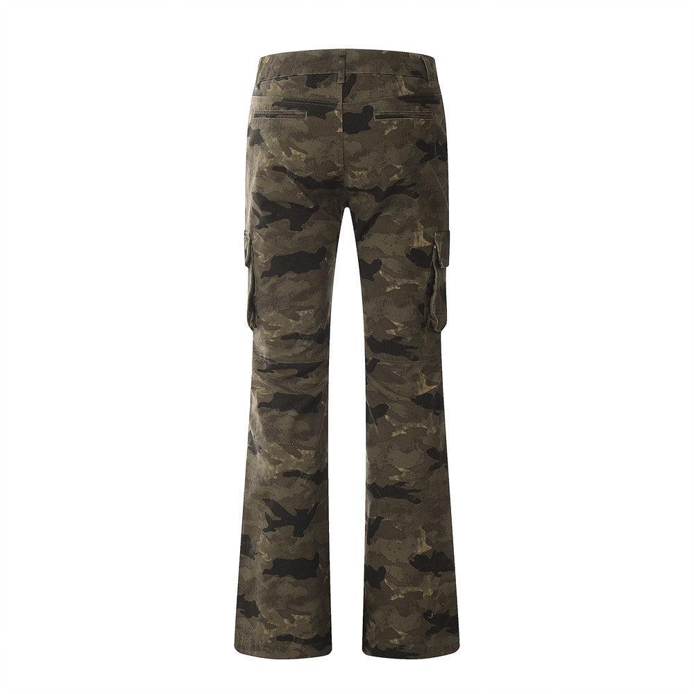 Men's Slightly Flared Wide-leg Draggle-tail Trousers - SleekGait