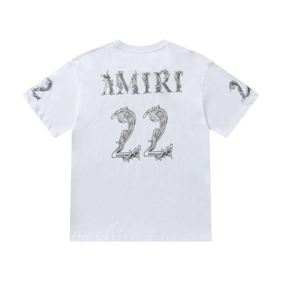 Amiri 22 White T-Shirt Without Collar - SleekGait