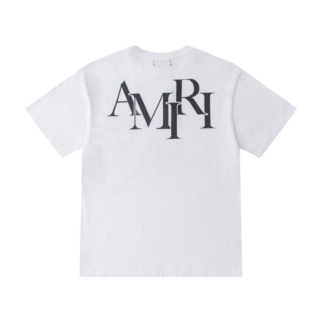 Amiri White T-Shirt Without Collar - SleekGait