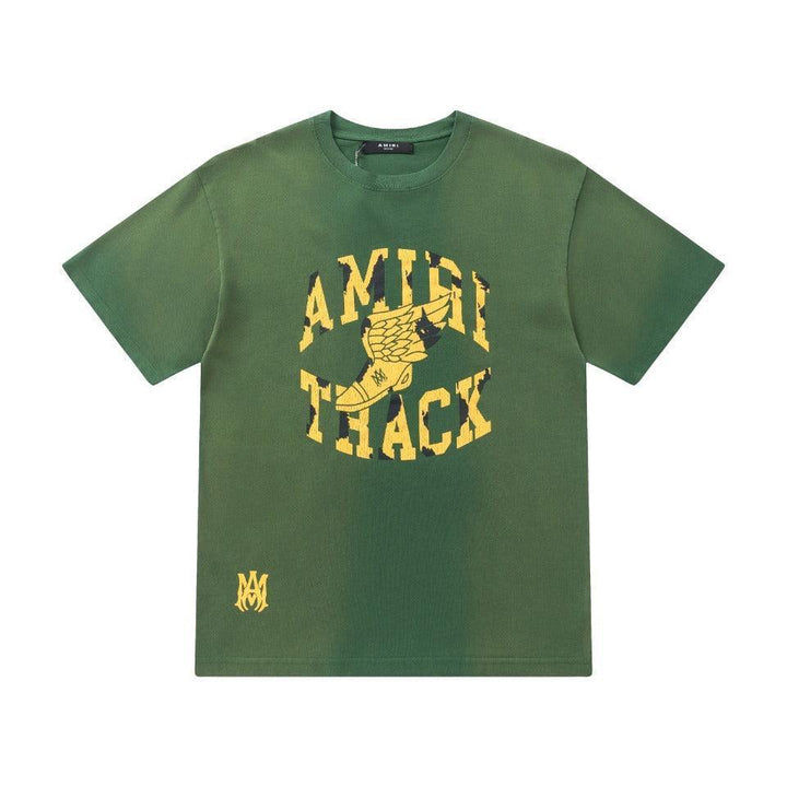 Amiri Faded Green T-Shirt Without Collar - SleekGait